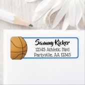 バスケットボールブルー&ブラックアドレス ラベル (インサイチュ)