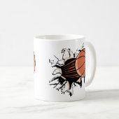 バスケットボールブレイクアウト コーヒーマグカップ (正面右)