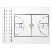 バスケットボールプレイブックブラック | ノートパッド (正面)