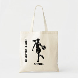 バスケットボールプレイヤーガール、バスケットボールガール誕生日 トートバッグ