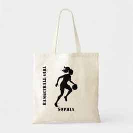 バスケットボールプレイヤーガール、バスケットボールガール誕生日 トートバッグ