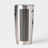 バスケットボールプレイヤーガール、バスケットボールガール誕生日 保温保冷タンブラー (左面)