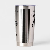 バスケットボールプレイヤーガール、バスケットボールガール誕生日 保温保冷タンブラー (左面)