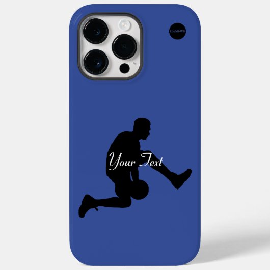バスケットボールプレイヤーグラフィック&あなたの名前HAMbyWG Case-Mate iPhoneケース (裏面)