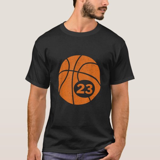 バスケットボールプレイヤージャージーNumber 23グラフィックTシャツ Tシャツ (正面)