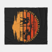 バスケットボールプレイヤーヴィンテージレトロサンセットスタイル フリースブランケット (正面(横))