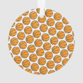 バスケットボールプレイヤー名スポーツ番号バスケおもしろい オーナメント (裏面)