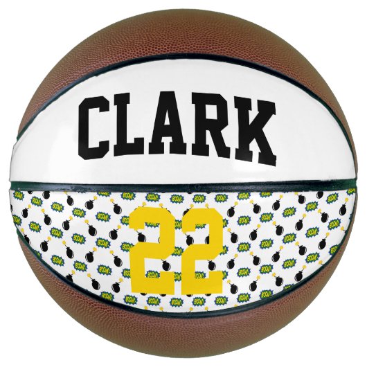 バスケットボールプレイヤー名番号スポーツスーパーヒーロー バスケットボール (正面)