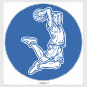 バスケットボールプレイヤーDoing Slam Dunk Lightデザイン シール (シート)