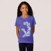 バスケットボールプレイヤーDoing Slam Dunk Lightデザイン Tシャツ (正面フル)