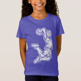 バスケットボールプレイヤーDoing Slam Dunk Lightデザイン Tシャツ