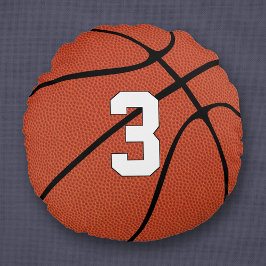 バスケットボールプレーカスタムヤーのジャージーナンバースポーツ ラウンドクッション