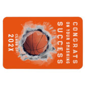 バスケットボールプレーヤーおめでとうマグネット マグネット (横)