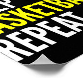 バスケットボールプレーヤーおもしろいギフト食べ – スリープバスケットボール ポスター (角)