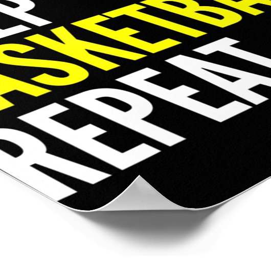 バスケットボールプレーヤーおもしろいギフト食べ – スリープバスケットボール ポスター (角)