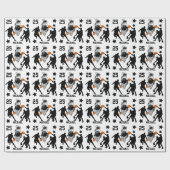 バスケットボールプレーヤーでゲームをパーソナライズ ラッピングペーパー (フラット)