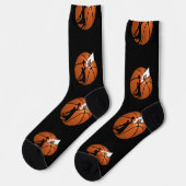 バスケットボールプレーヤーとフープ ソックス (左)