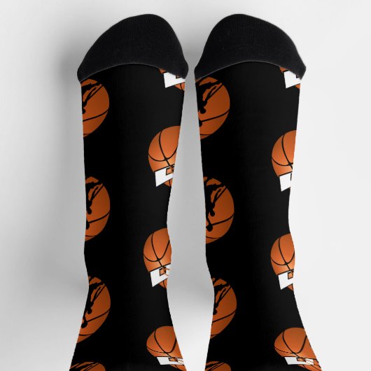 バスケットボールプレーヤーとフープ ソックス (上部)