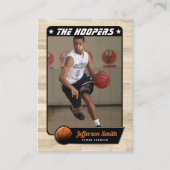 バスケットボールプレーヤーのカスタマイズ可能なトレーディングカード 名刺 (正面)