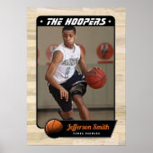 バスケットボールプレーヤーのカスタマイズ ポスター (正面)
