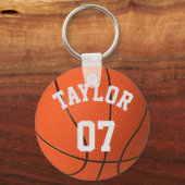 バスケットボールプレーヤーの名前と番号のカスタマイズ キーホルダー (正面)