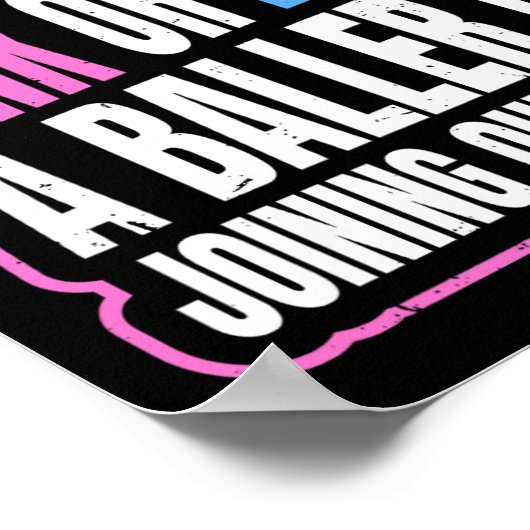 バスケットボールプレーヤーの性別パーティー引用文の表示 ポスター (角)