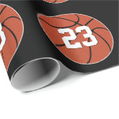 バスケットボールプレーヤージャージー番号&チームカラースポーツ ラッピングペーパー (ロールコーナー)