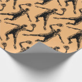 バスケットボールプレーヤースラムダンクダークデザイン ラッピングペーパー (角)