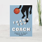 バスケットボールプレーヤーバスケットボールコーチ サンキューカード (正面)