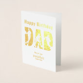 バスケットボールプレーヤーパパハッピーバースデーフォイルカード 箔カード (正面)