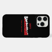 バスケットボールプレーヤー抽象芸術スウィッシュ – Word Art iPhoneケース (裏面横)