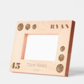 バスケットボールプレーヤー番号チーム名 レーザー彫刻フレーム (左)