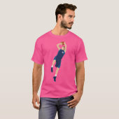 バスケットボールプレーヤー3ポイント Tシャツ (正面フル)