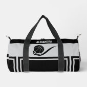 バスケットボールプレーヤー、バスケットボールチーム、誕生日ギフト ダッフルバッグ (正面)