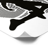 バスケットボールプレーヤー（モノクロ） 2 ポスター (角)