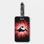 バスケットボールプレーヤー;赤 ラゲッジタグ (裏面縦)