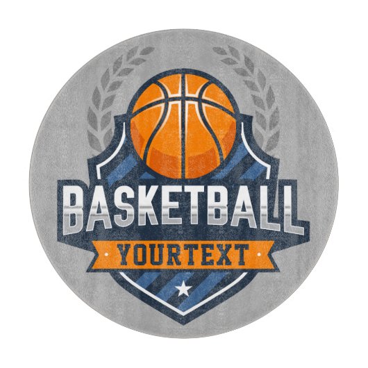 バスケットボールプレーヤーADD NAME大学スクールチーム カッティングボード (正面)