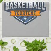 バスケットボールプレーヤーADD NAME大学スクールチーム キッチンタオル (折り畳み)