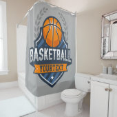 バスケットボールプレーヤーADD NAME大学スクールチーム シャワーカーテン (インサイチュ)