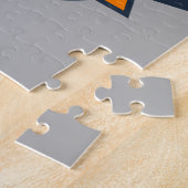 バスケットボールプレーヤーADD NAME大学スクールチーム ジグソーパズル (側面)