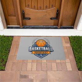 バスケットボールプレーヤーADD NAME大学スクールチーム ドアマット
