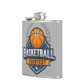 バスケットボールプレーヤーADD NAME大学スクールチーム フラスク (左)
