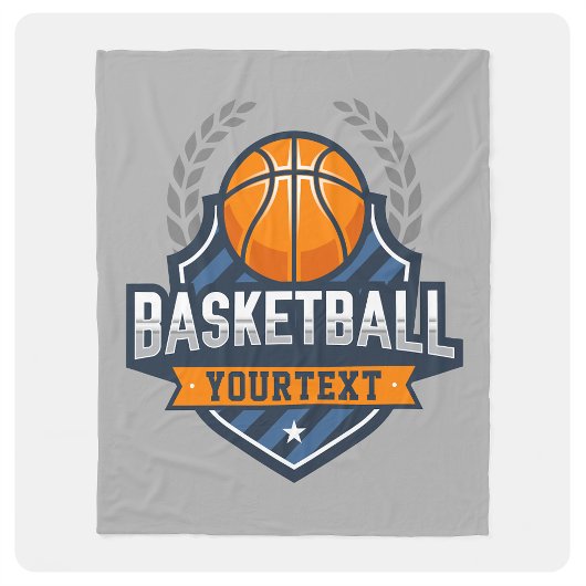 バスケットボールプレーヤーADD NAME大学スクールチーム フリースブランケット
