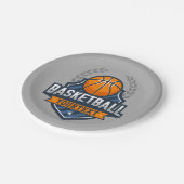 バスケットボールプレーヤーADD NAME大学スクールチーム ペーパープレート (アングル)