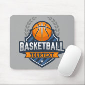 バスケットボールプレーヤーADD NAME大学スクールチーム マウスパッド (マウス)