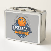 バスケットボールプレーヤーADD NAME大学スクールチーム メタルランチボックス (正面)