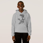 バスケットボールプレーヤーDoing Slam Dunk Darkデザイン (正面フル)