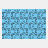 バスケットボールプレーヤーDoing Slam Dunk Darkデザイン ラッピングペーパーシート (正面3)