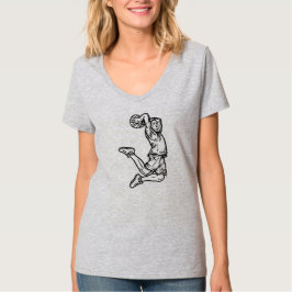 バスケットボールプレーヤーDoing Slam Dunk Darkデザイン Tシャツ