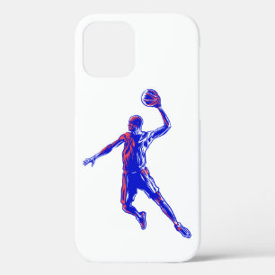 バスケットボールプレーヤーSlam Dunk,赤と青のデザイン iPhone 12ケース